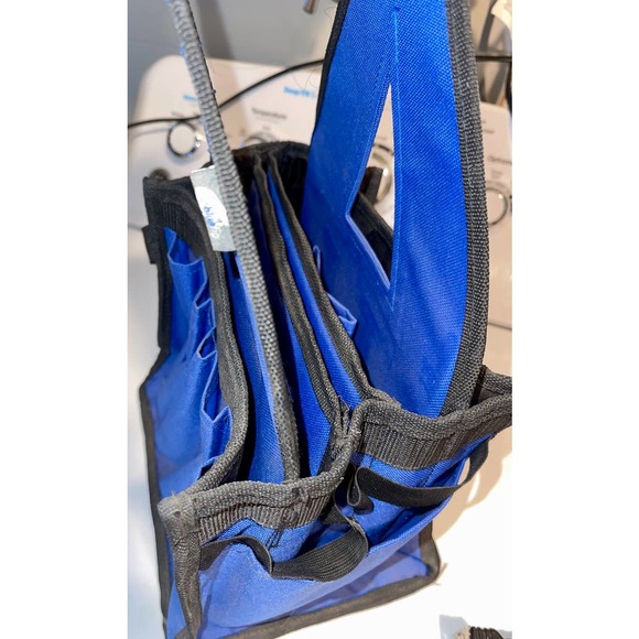 Bluefig CTRY Cobalt Blue Sewing Crafting Tote Bag Multiple Pockets Single Handle - Picture 4 of 8